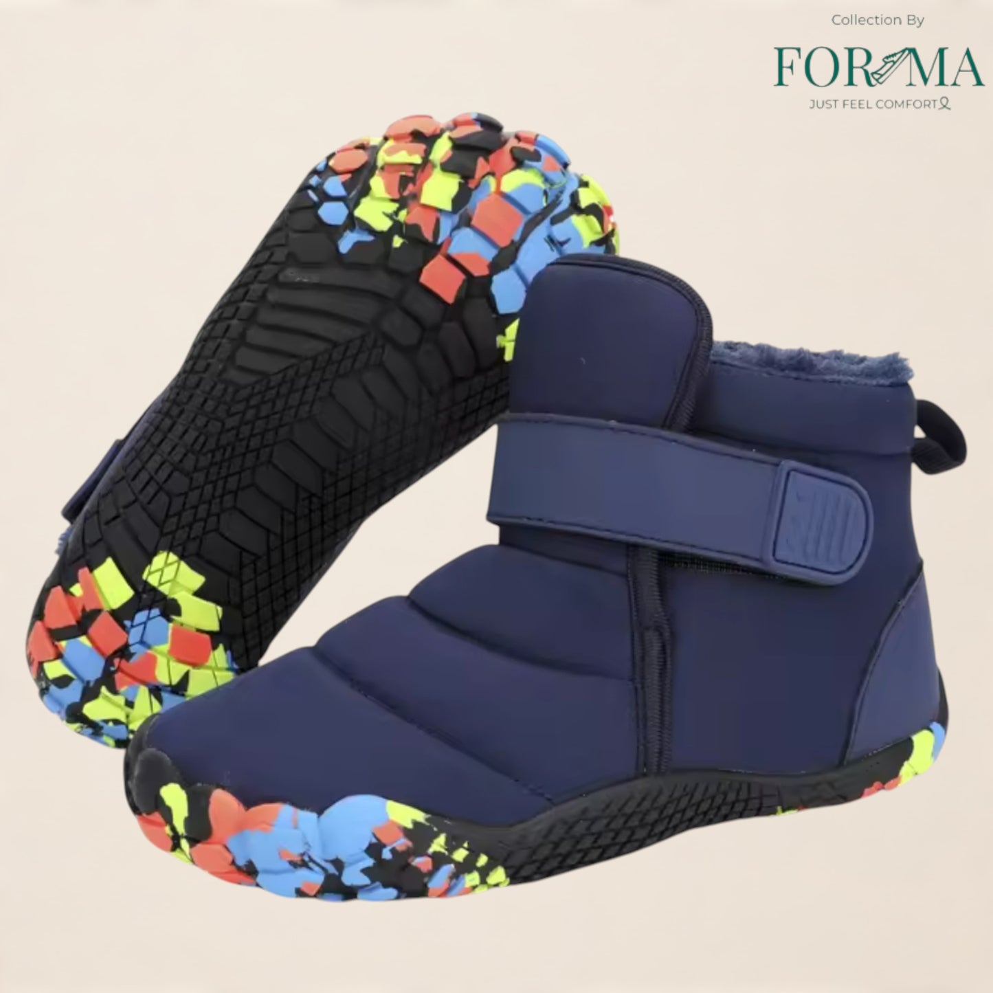 Children Barefoot Snow Boots – Wide Toe Warm Non-Slip Winter Sneakers - FORMA SHOES