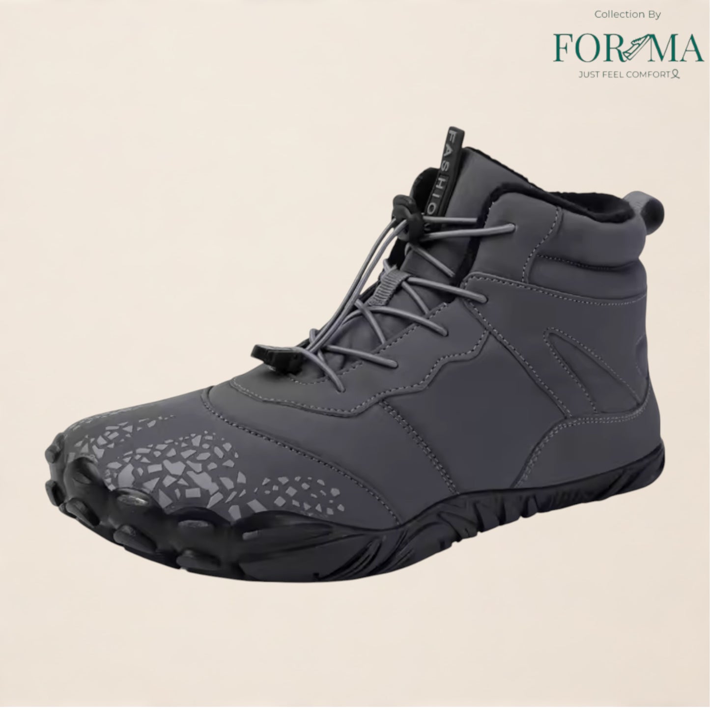 Men’s Winter Barefoot Boots – Zero Drop Ankle Snow Boots with Plush Warm Lining - FORMA SHOES