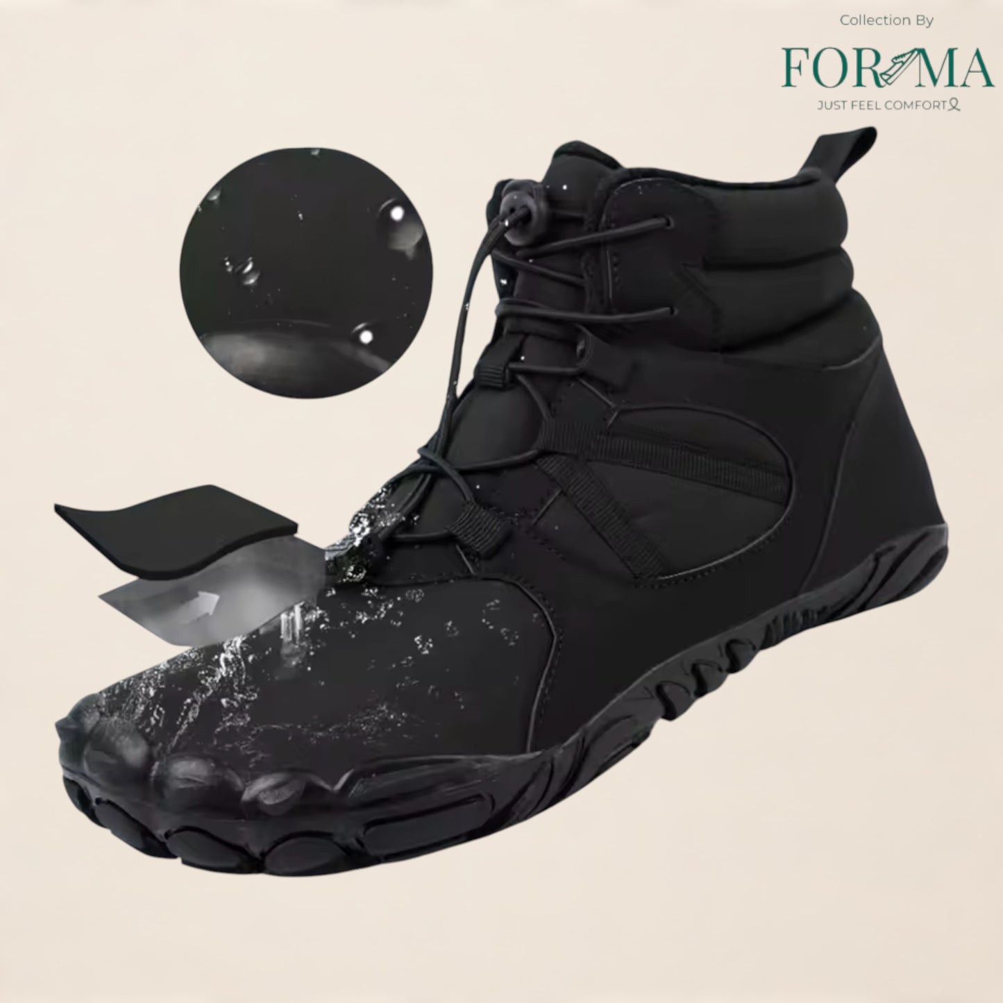 Winter Barefoot Boots – Zero Drop Plush Ankle Snow Boots for Men & Women - FORMA SHOES